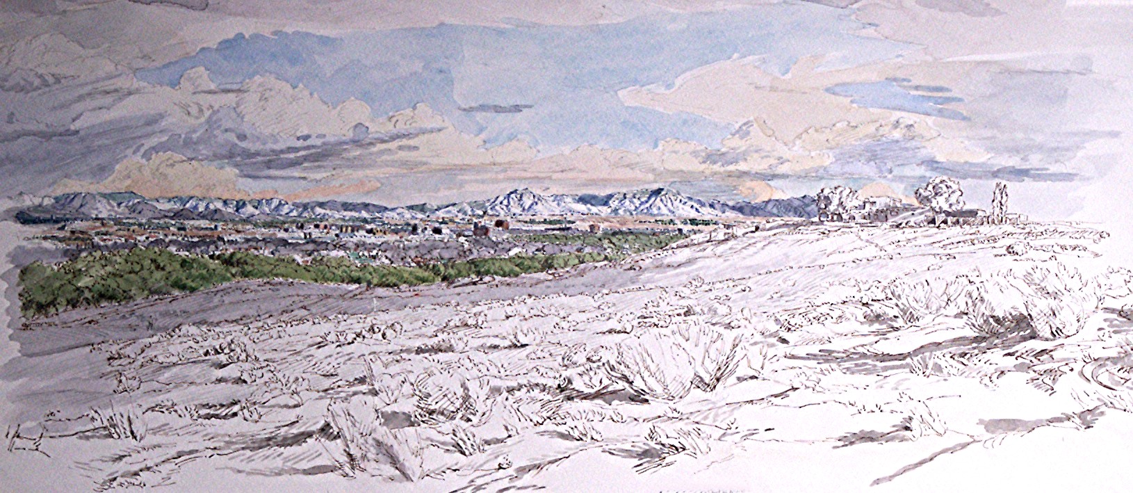 Sketch by C.Allison Albuquerque & Manzano Mtns